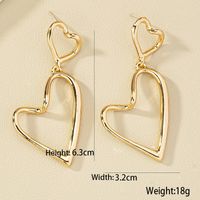 Modern Style Heart Shape Alloy Women's Drop Earrings main image 6