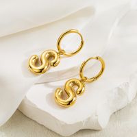 1 Pair Simple Style Letter Plating Stainless Steel 18k Gold Plated Ear Clip sku image 3
