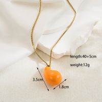 Elegant Simple Style Water Droplets Stainless Steel Plating 18k Gold Plated Pendant Necklace main image 4