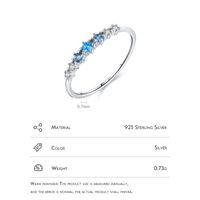 Simple Style Round Sterling Silver Plating Inlay Zircon Rhodium Plated Women's Rings Earrings sku image 2