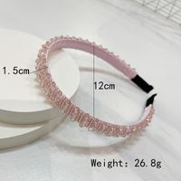 Women's Simple Style Shiny Solid Color Plastic Inlay Rhinestones Hair Band main image 5