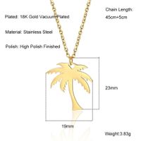 304 Stainless Steel 18K Gold Plated Simple Style Plating Solid Color Pendant Necklace main image 6