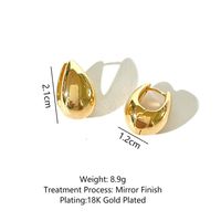 1 Pair Vintage Style Solid Color Plating Copper 18k Gold Plated Hoop Earrings main image 3