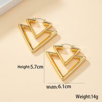 Retro Modern Style Triangle Alloy Plating Women's Earrings main image 6
