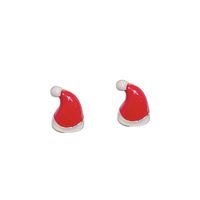 Fashion Santa Claus Christmas Socks Alloy Enamel Women's Ear Studs 1 Pair sku image 5