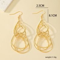 1 Pair Classic Style Geometric Plating Alloy 14k Gold Plated Drop Earrings main image 3