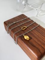 Vintage Style Round Solid Color Copper Patchwork Plating 18k Gold Plated Sweater Chain main image 6