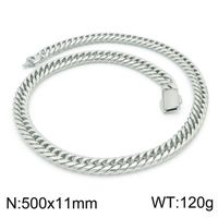 Simple Style Classic Style Solid Color Titanium Steel Chain Necklace sku image 1
