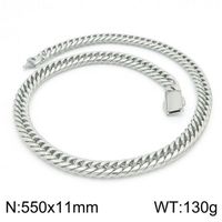 Simple Style Classic Style Solid Color Titanium Steel Chain Necklace sku image 2
