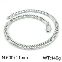 Simple Style Classic Style Solid Color Titanium Steel Chain Necklace sku image 3
