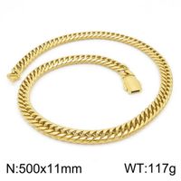 Simple Style Classic Style Solid Color Titanium Steel Chain Necklace sku image 5
