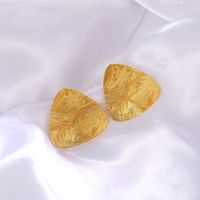 1 Pair Vintage Style Triangle Plating Copper Gold Plated Ear Studs main image 6