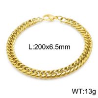 Simple Style Classic Style Solid Color Titanium Steel Chain Necklace sku image 2