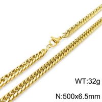Simple Style Classic Style Solid Color Titanium Steel Chain Necklace sku image 7