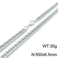 Simple Style Classic Style Solid Color Titanium Steel Chain Necklace sku image 4