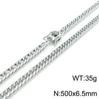 Simple Style Classic Style Solid Color Titanium Steel Chain Necklace sku image 13