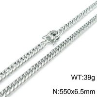 Simple Style Classic Style Solid Color Titanium Steel Chain Necklace sku image 14