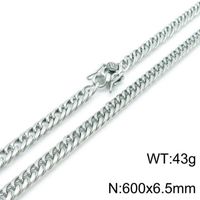 Simple Style Classic Style Solid Color Titanium Steel Chain Necklace sku image 15