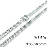 Simple Style Classic Style Solid Color Titanium Steel Chain Necklace sku image 16