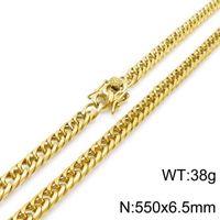 Simple Style Classic Style Solid Color Titanium Steel Chain Necklace sku image 18