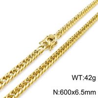 Simple Style Classic Style Solid Color Titanium Steel Chain Necklace sku image 19