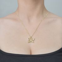 Copper Simple Style Plating Inlay Tortoise Heart Shape Butterfly Zircon Pendant Necklace main image 5