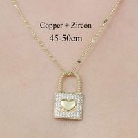 Le Cuivre Style Simple Placage Incruster Tortue Forme De Cœur Papillon Zircon Pendentif sku image 9