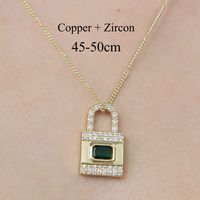 Copper Simple Style Plating Inlay Tortoise Heart Shape Butterfly Zircon Pendant Necklace sku image 8