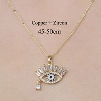 Copper Simple Style Plating Inlay Tortoise Heart Shape Butterfly Zircon Pendant Necklace sku image 11