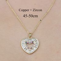 Le Cuivre Style Simple Placage Incruster Tortue Forme De Cœur Papillon Zircon Pendentif sku image 12