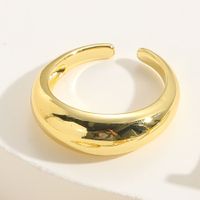 Elegant Classic Style Streetwear Geometric Copper Plating Inlay Zircon 14k Gold Plated Open Rings main image 4