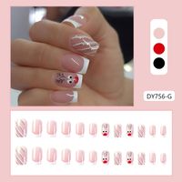 Cute French Style Sweet Cartoon Starry Sky Flower Plastic Nail Patches 1 Piece sku image 31