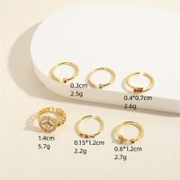 Elegant Lady Simple Style Hexagram Copper Plating Inlay Zircon 14k Gold Plated Open Rings main image 9