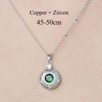 Simple Style Devil's Eye Star Flower Copper Plating Inlay Zircon Pendant Necklace main image 4