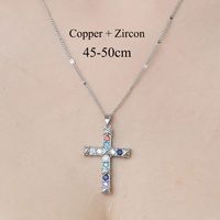 Simple Style Devil's Eye Star Flower Copper Plating Inlay Zircon Pendant Necklace sku image 1