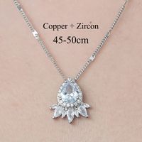 Simple Style Devil's Eye Star Flower Copper Plating Inlay Zircon Pendant Necklace sku image 5