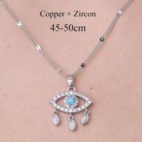201 Stainless Steel Zircon Simple Style Polishing Plating Inlay Cross Heart Shape Crown Zircon Pendant Necklace sku image 6