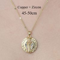 Copper Simple Style Plating Inlay Cross Devil's Eye Virgin Mary Zircon Pendant Necklace sku image 8