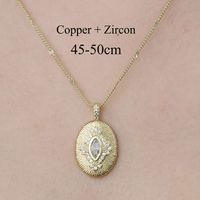 Copper Simple Style Plating Inlay Butterfly Water Droplets Dragonfly Zircon Pendant Necklace sku image 3