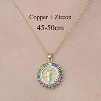 Copper Simple Style Plating Inlay Butterfly Water Droplets Dragonfly Zircon Pendant Necklace sku image 1
