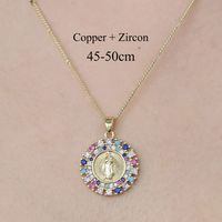 Copper Simple Style Plating Inlay Butterfly Water Droplets Dragonfly Zircon Pendant Necklace sku image 7