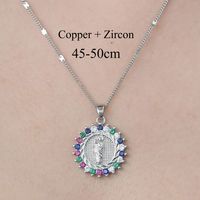 Copper Simple Style Plating Inlay Water Droplets Snake Butterfly Zircon Pendant Necklace main image 5