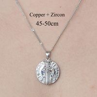 Copper Simple Style Plating Inlay Water Droplets Snake Butterfly Zircon Pendant Necklace sku image 10