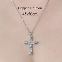 Copper Simple Style Plating Inlay Water Droplets Snake Butterfly Zircon Pendant Necklace sku image 7