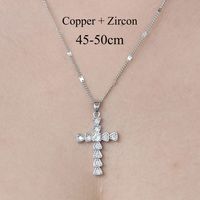 Copper Simple Style Plating Inlay Water Droplets Snake Butterfly Zircon Pendant Necklace sku image 1