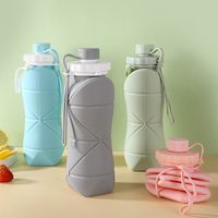 Casual Solid Color Silica Gel Water Bottles 1 Piece main image 6