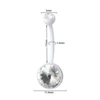 Casual Modern Style Simple Style Solid Color Arylic Belly Ring sku image 1