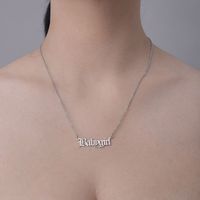 201 Stainless Steel Simple Style Polishing Plating Letter Pendant Necklace main image 5