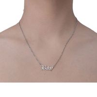 201 Stainless Steel Simple Style Polishing Plating Letter Pendant Necklace main image 2