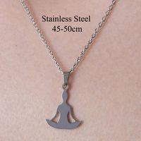 Wholesale Simple Style Devil's Eye Hand Stainless Steel Titanium Steel Polishing Plating Pendant Necklace sku image 1